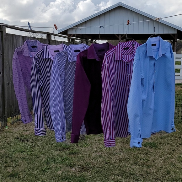Ted Baker London Bundle Of 6 Cuff Shirts Sz 17.5